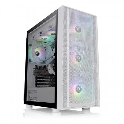 Gabinete  THERMALTAKE H570 TG Snow Mid Tower - Mid-Torre, Gabinete, Mini ITX hasta E-ATX, Color blanco Gabinete  THERMALTAKE H570 TG Snow Mid Tower - Mid-Torre, Gabinete, Mini ITX hasta E-ATX, Color blanco